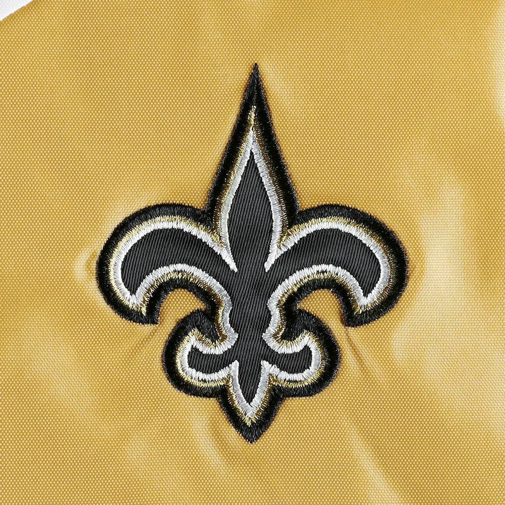 New Orleans Saints Tommy Hilfiger Women's Staci Half-Zip Hoodie Windbreaker Jacket White/Gold | NFL