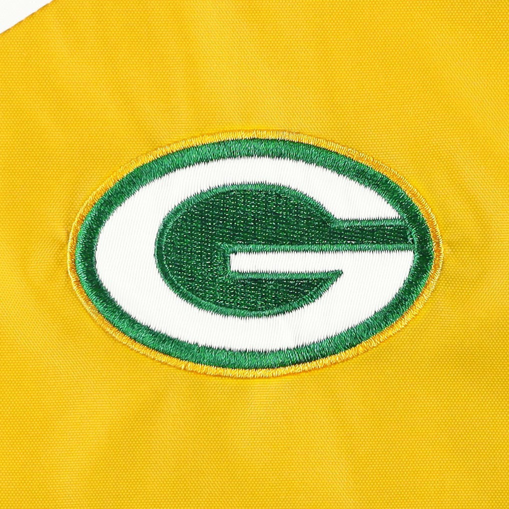 Green Bay Packers Tommy Hilfiger Women's Staci Half-Zip Hoodie Windbreaker Jacket White/Gold | NFL