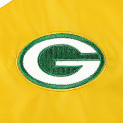 Green Bay Packers Tommy Hilfiger Women's Staci Half-Zip Hoodie Windbreaker Jacket White/Gold | NFL