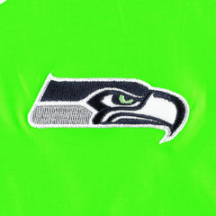 Seattle Seahawks Tommy Hilfiger Women's Staci Half-Zip Hoodie Windbreaker Jacket White/Neon Green | NFL