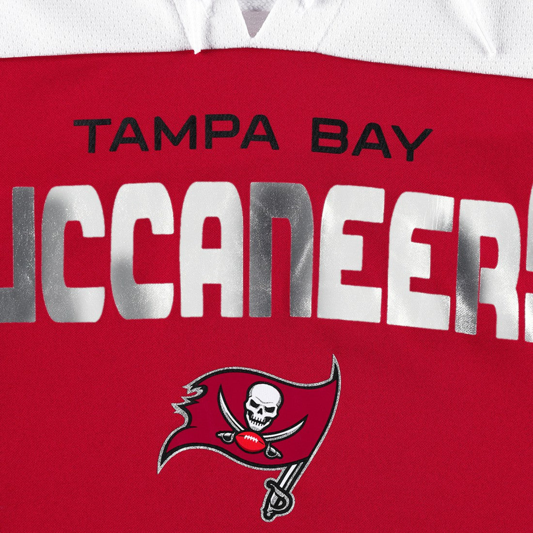 Tampa Bay Buccaneers G-III 4Her by Carl Banks Women's Double Team 3/4-Sleeve Lace-Up T-Shirt Red/White | NFL