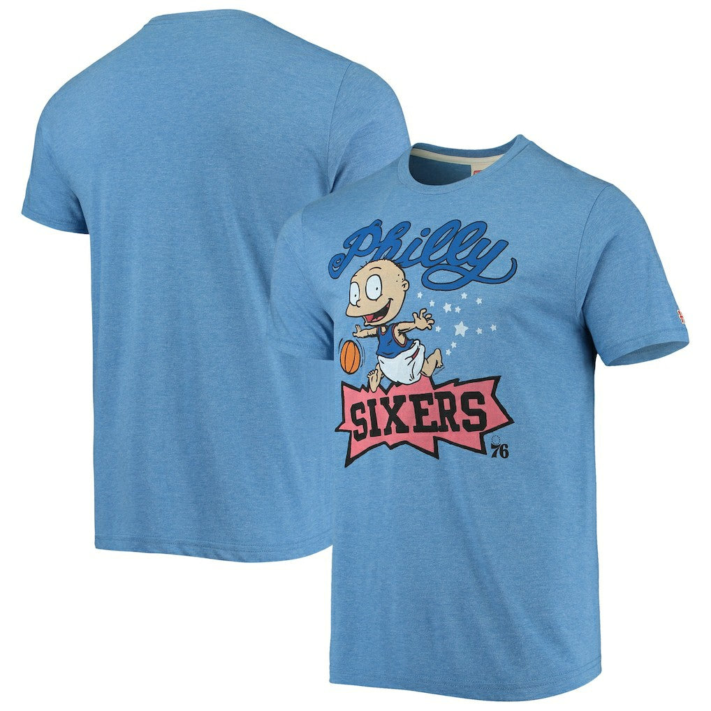 Philadelphia 76ers Homage NBA x Rugrats Tri-Blend T-Shirt Royal - NBA