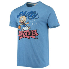 Philadelphia 76ers Homage NBA x Rugrats Tri-Blend T-Shirt Royal - NBA