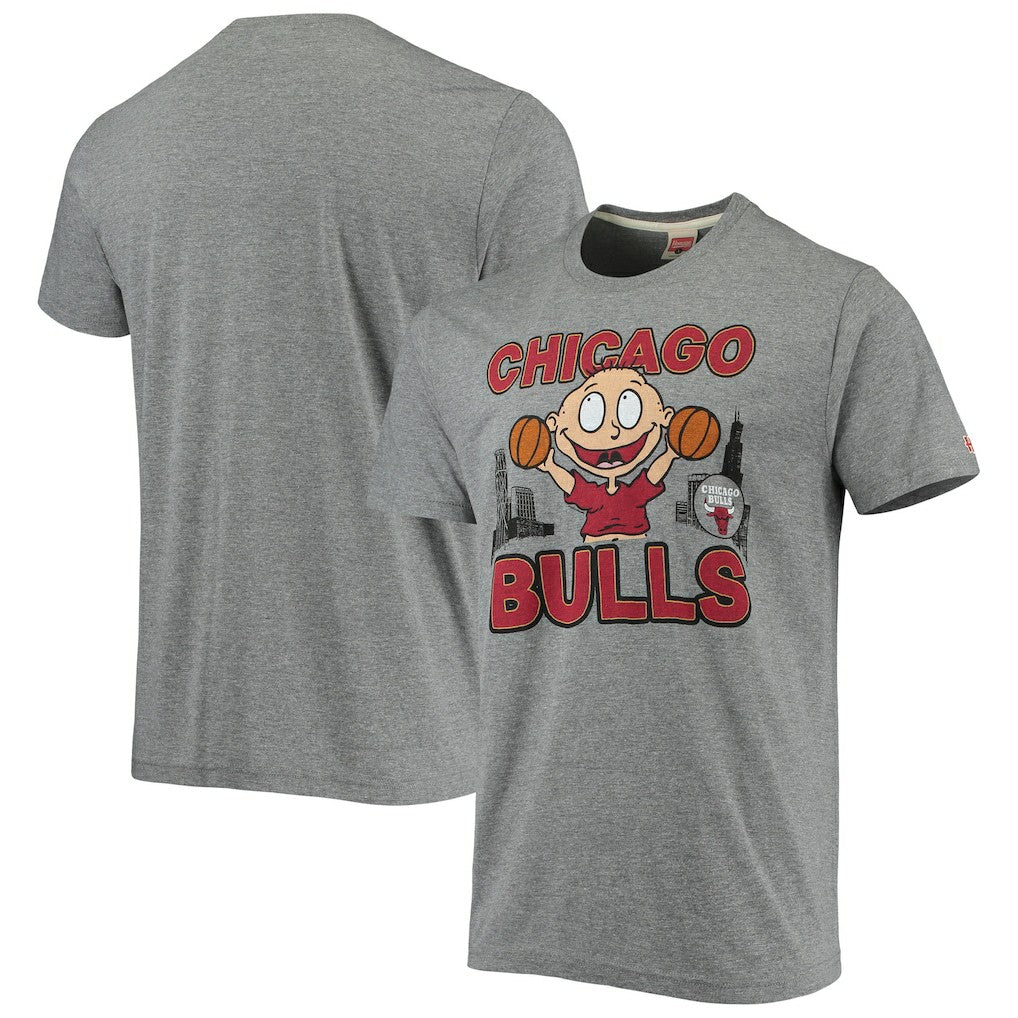 Chicago Bulls Homage NBA x Rugrats Tri-Blend T-Shirt Heathered Gray - NBA