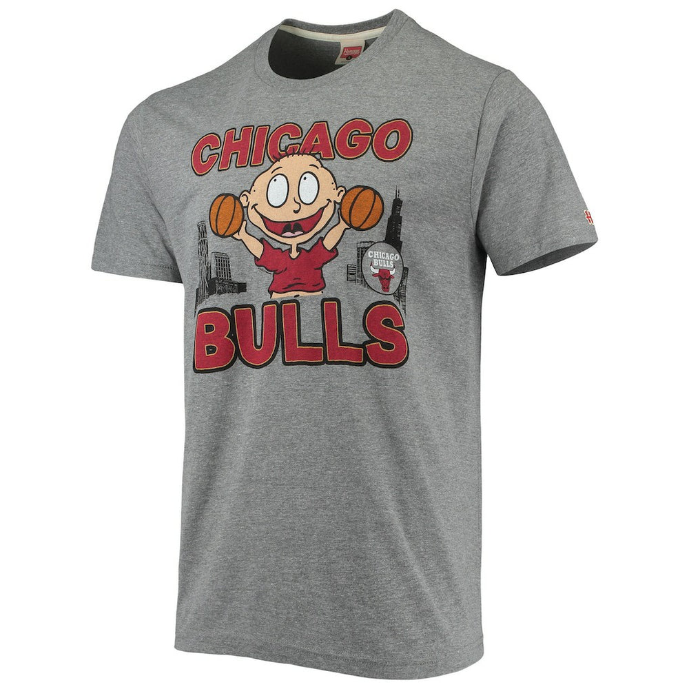 Chicago Bulls Homage NBA x Rugrats Tri-Blend T-Shirt Heathered Gray - NBA