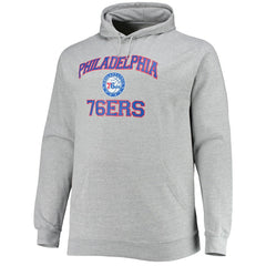 Philadelphia 76ers Big & Tall Heart & Soul Pullover Hoodie Heathered Gray - NBA