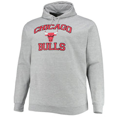 Chicago Bulls Big & Tall Heart & Soul Pullover Hoodie Heathered Gray - NBA
