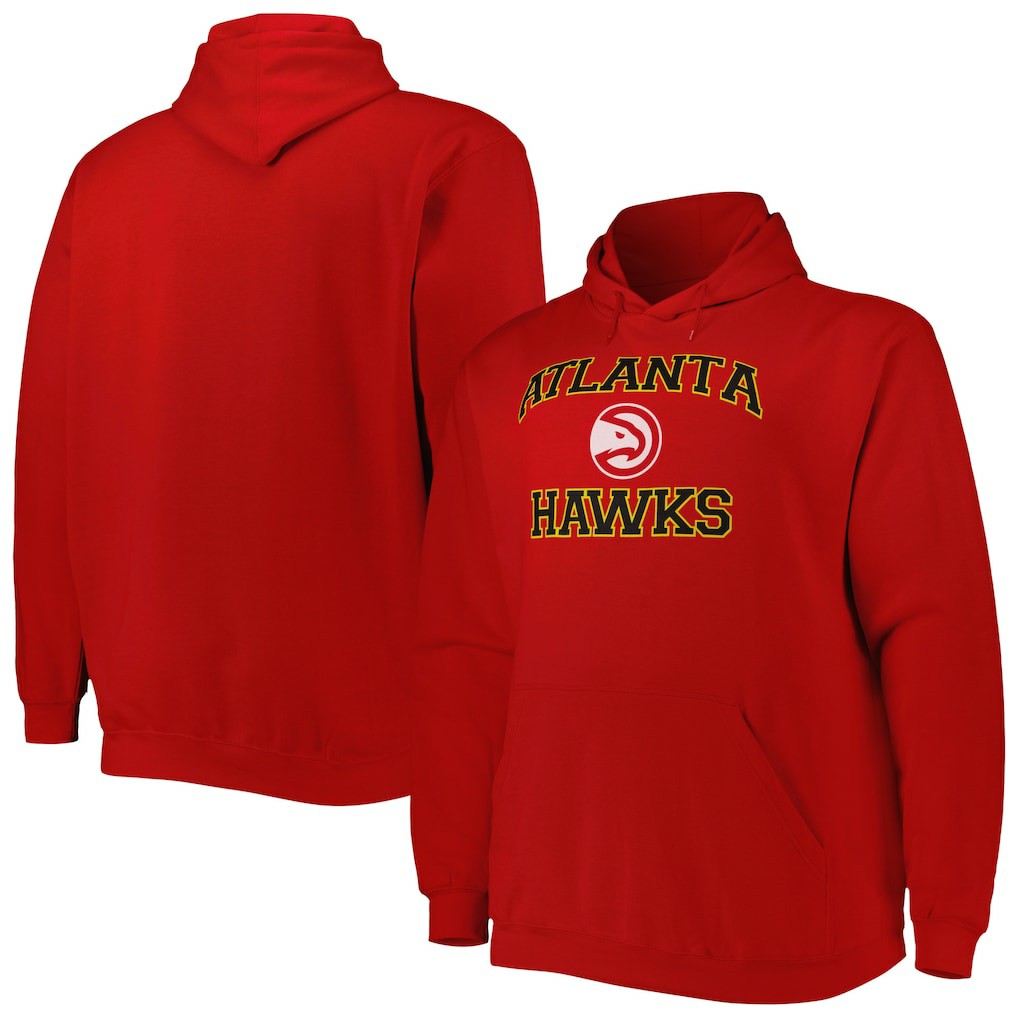 Atlanta Hawks Big & Tall Heart & Soul Pullover Hoodie Red - NBA