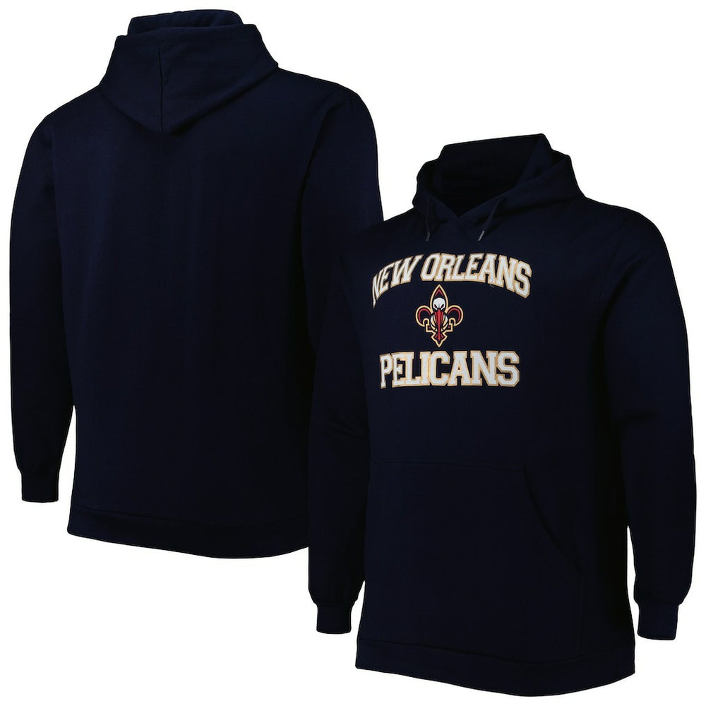 New Orleans Pelicans Big & Tall Heart & Soul Pullover Hoodie Navy - NBA