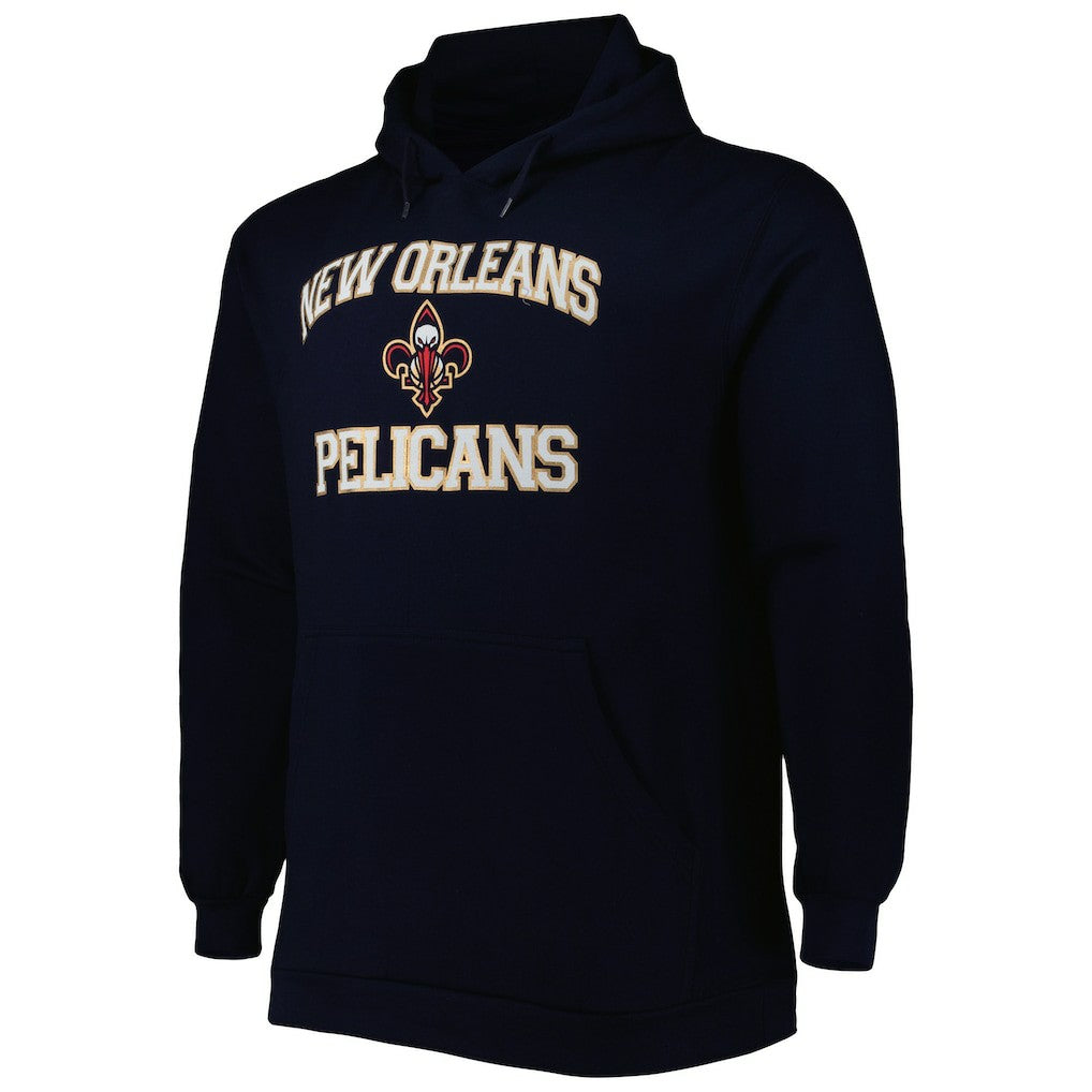New Orleans Pelicans Big & Tall Heart & Soul Pullover Hoodie Navy - NBA