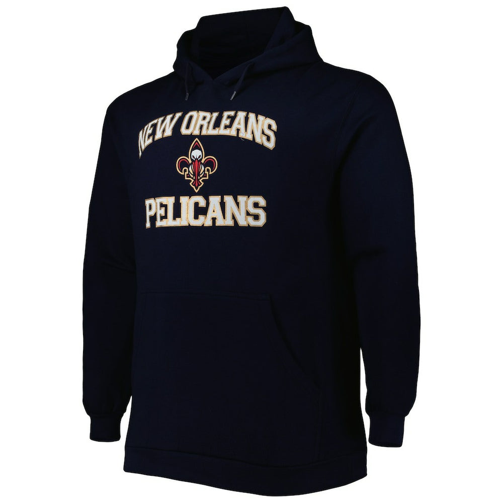 New Orleans Pelicans Big & Tall Heart & Soul Pullover Hoodie Navy - NBA