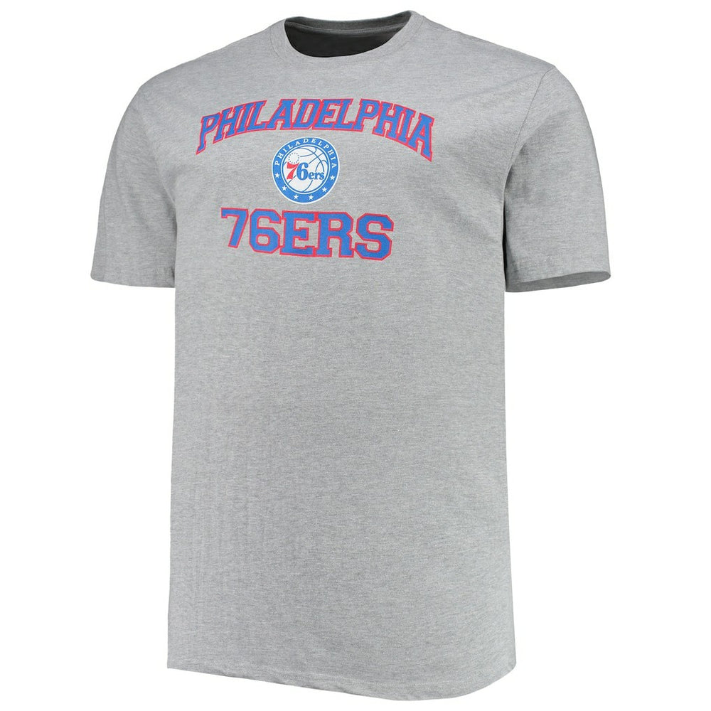 Philadelphia 76ers Big & Tall Heart & Soul T-Shirt Heathered Gray - NBA