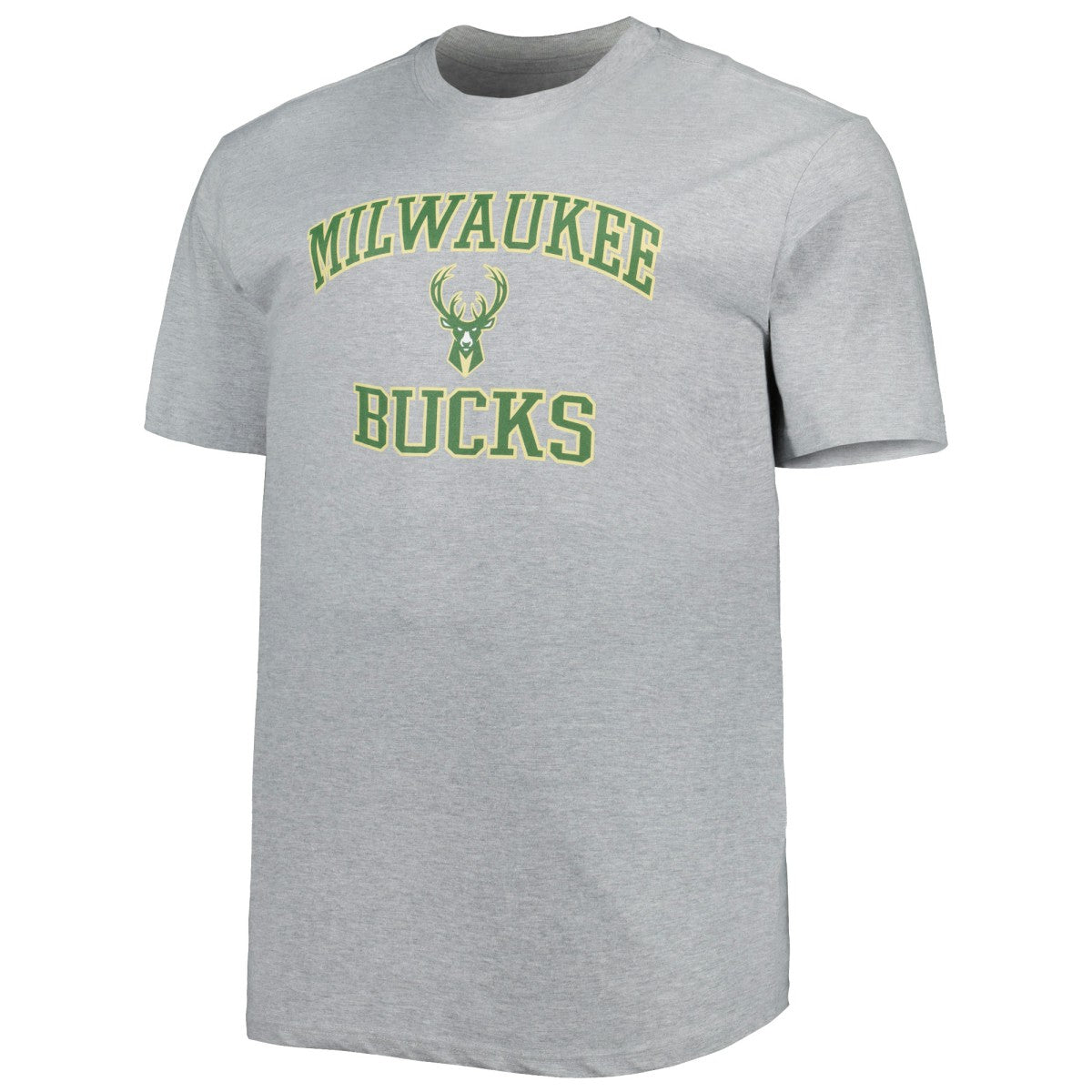Milwaukee Bucks Big & Tall Heart & Soul T-Shirt Heathered Gray - NBA