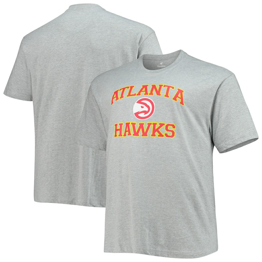 Atlanta Hawks Big & Tall Heart & Soul T-Shirt Heathered Gray - NBA