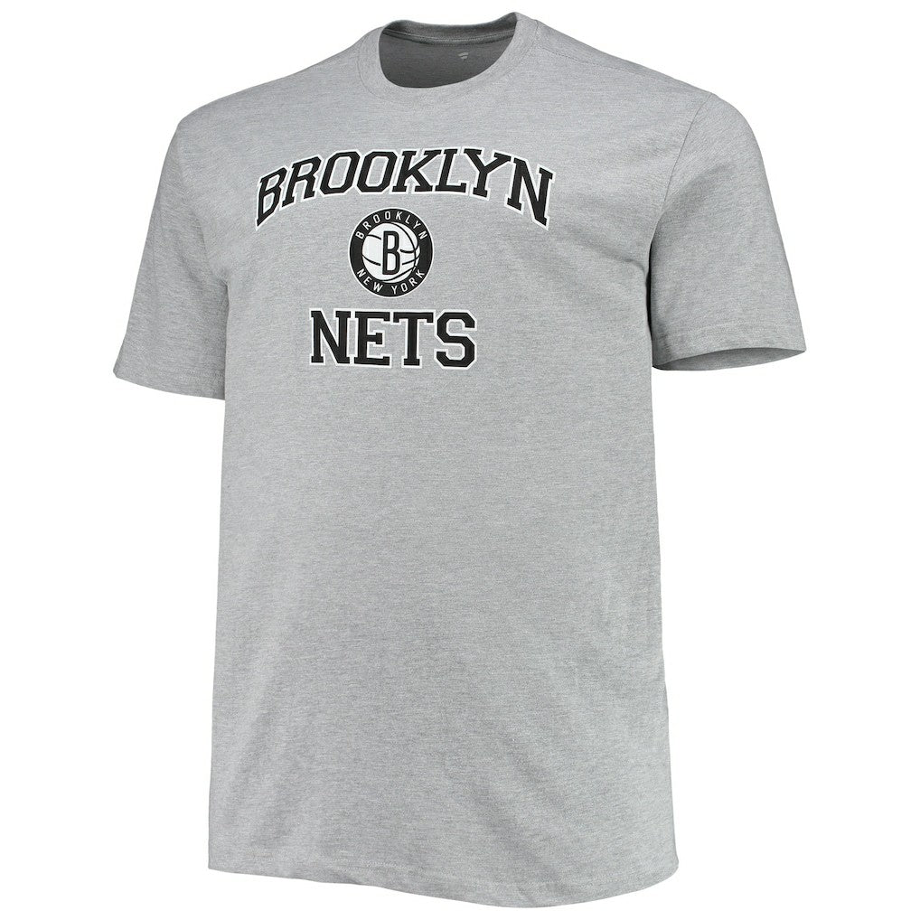 Brooklyn Nets Big & Tall Heart & Soul T-Shirt Heathered Gray - NBA