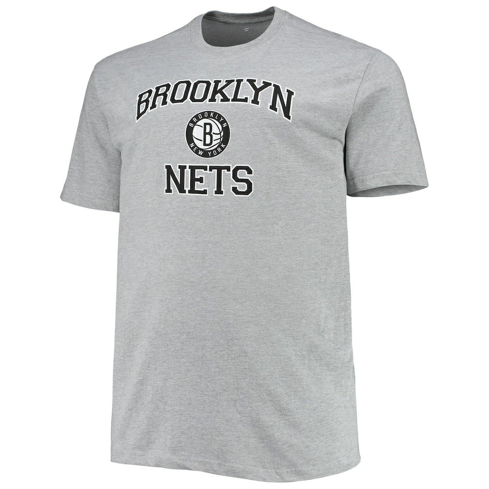 Brooklyn Nets Big & Tall Heart & Soul T-Shirt Heathered Gray - NBA