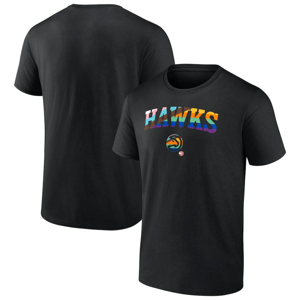 Atlanta Hawks Logo Pride T-Shirt Black - NBA