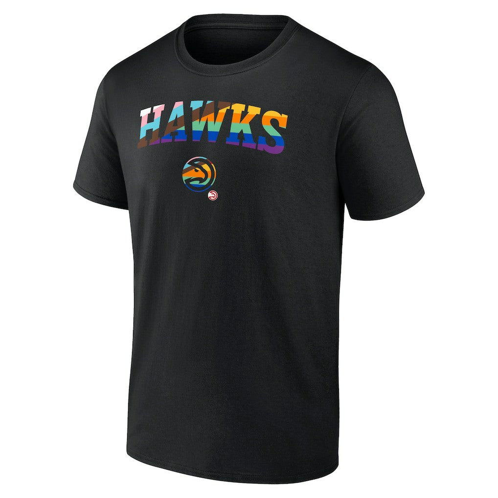Atlanta Hawks Logo Pride T-Shirt Black - NBA