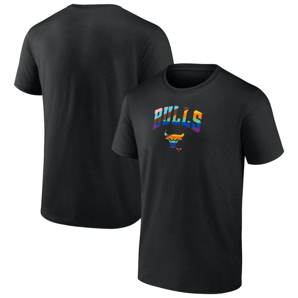 Chicago Bulls Logo Pride T-Shirt Black - NBA
