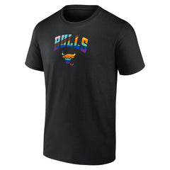 Chicago Bulls Logo Pride T-Shirt Black - NBA