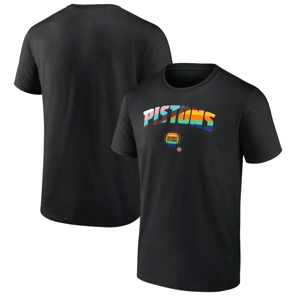 Detroit Pistons Pride T-Shirt Black - NBA