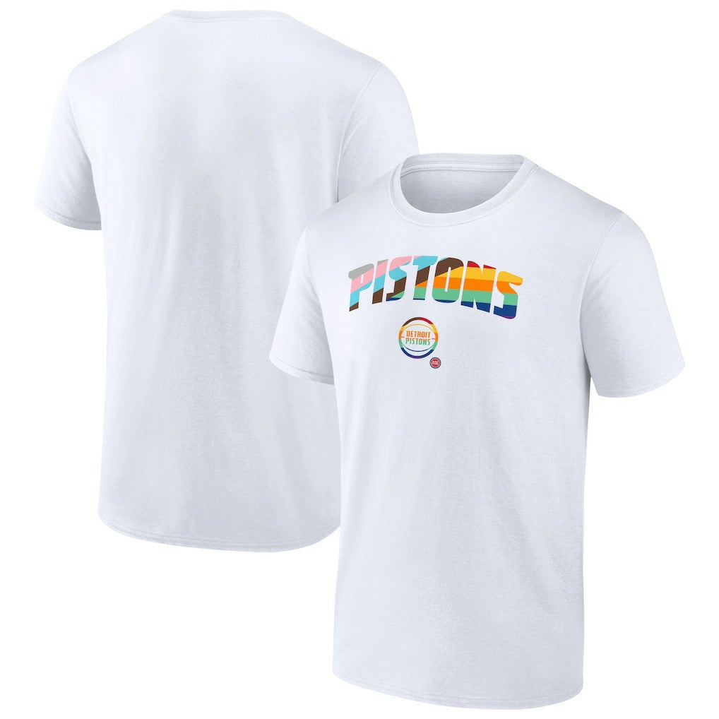 Detroit Pistons Pride T-Shirt White - NBA
