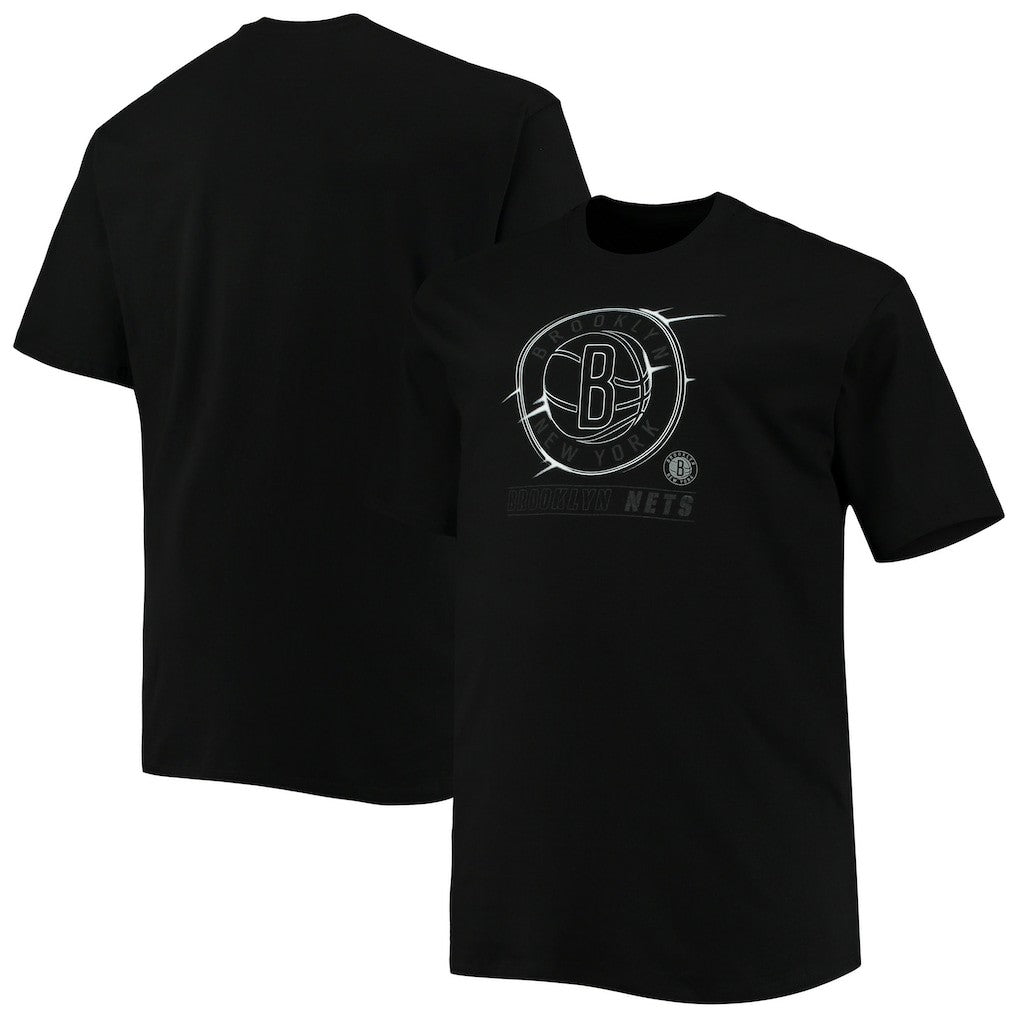 Brooklyn Nets Big & Tall Pop T-Shirt Black - NBA