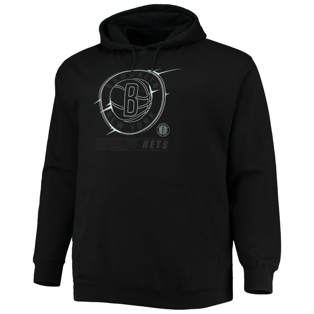 Brooklyn Nets Big & Tall Pop Pullover Hoodie Black - NBA