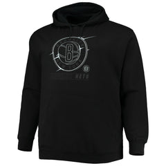 Brooklyn Nets Big & Tall Pop Pullover Hoodie Black - NBA