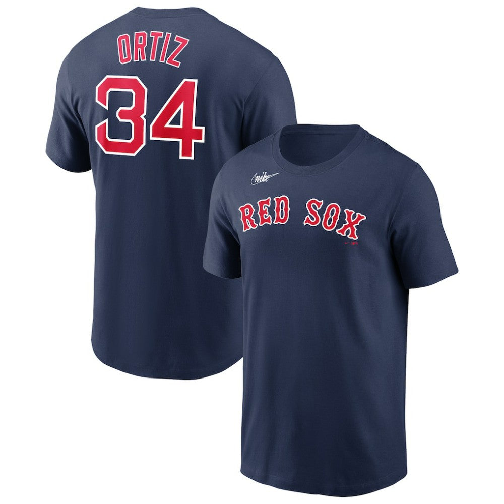 David Ortiz Boston Red Sox Nike Name & Number Logo T-Shirt - MLB