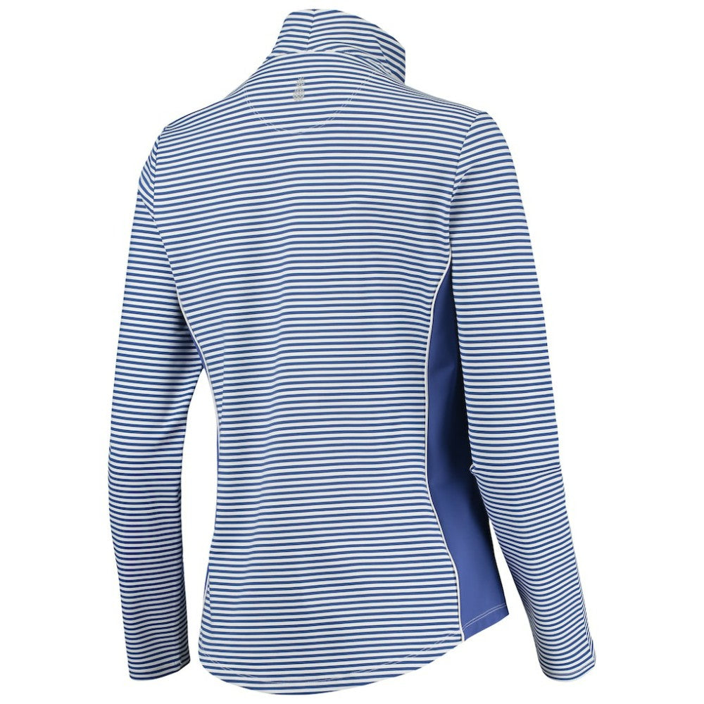 Chicago Cubs Tommy Bahama Women's Aubrey Stripe Block IslandZone Half-Zip Jacket - MLB