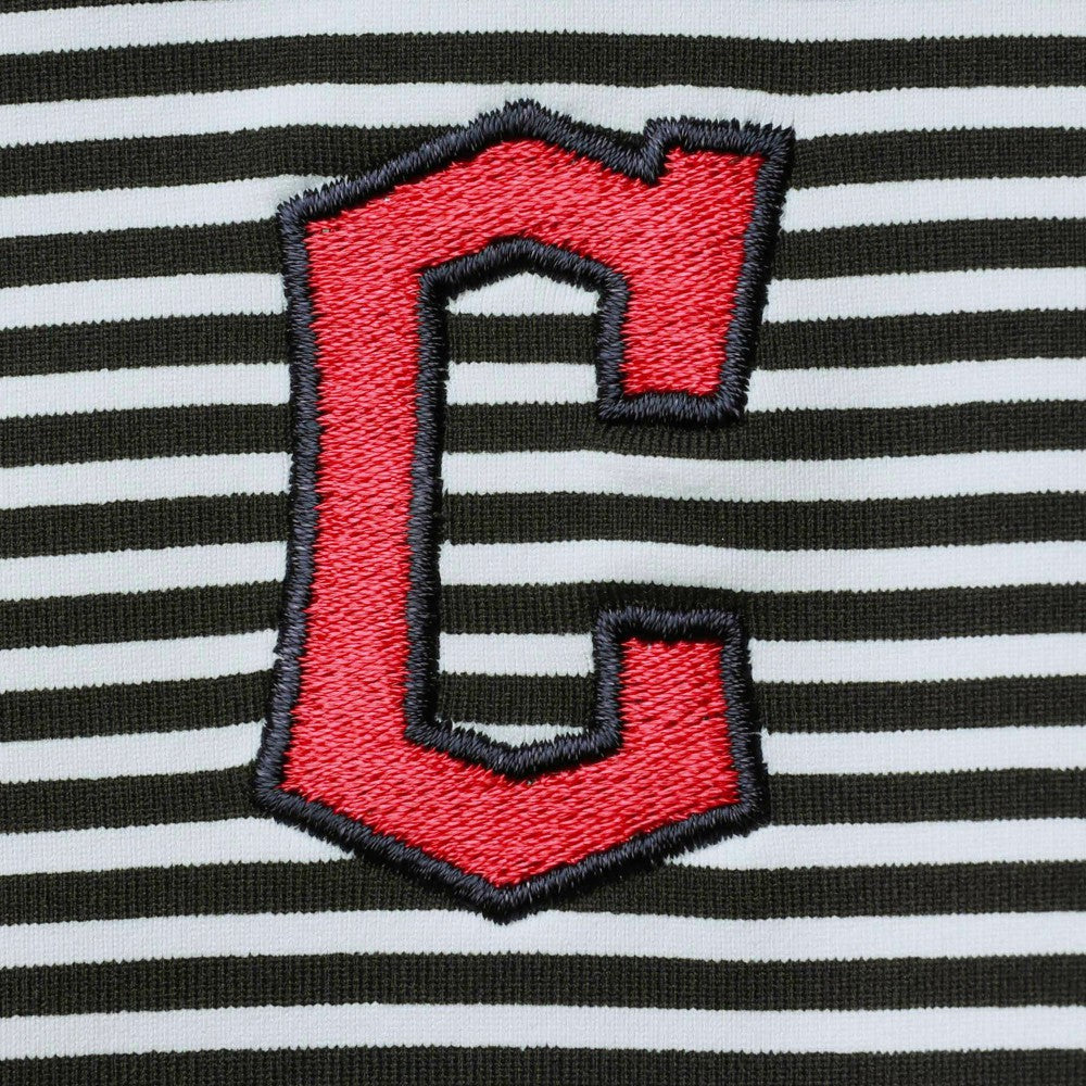 Cleveland Guardians Tommy Bahama Women's Aubrey Stripe Block IslandZone Half-Zip Jacket - MLB