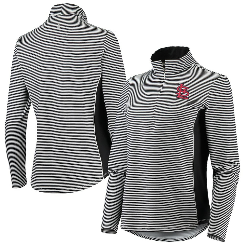 St. Louis Cardinals Tommy Bahama Women's Aubrey Stripe Block IslandZone Half-Zip Jacket - MLB