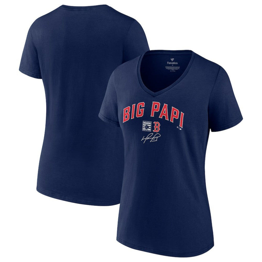 David Ortiz Boston Red Sox Fanatics Women's Big Papi Graphic V-Neck T-Shirt - MLB