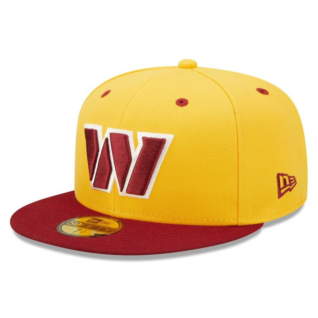 Washington Commanders New Era Flipside 2Tone 59FIFTY Fitted Hat Gold/Burgundy | NFL