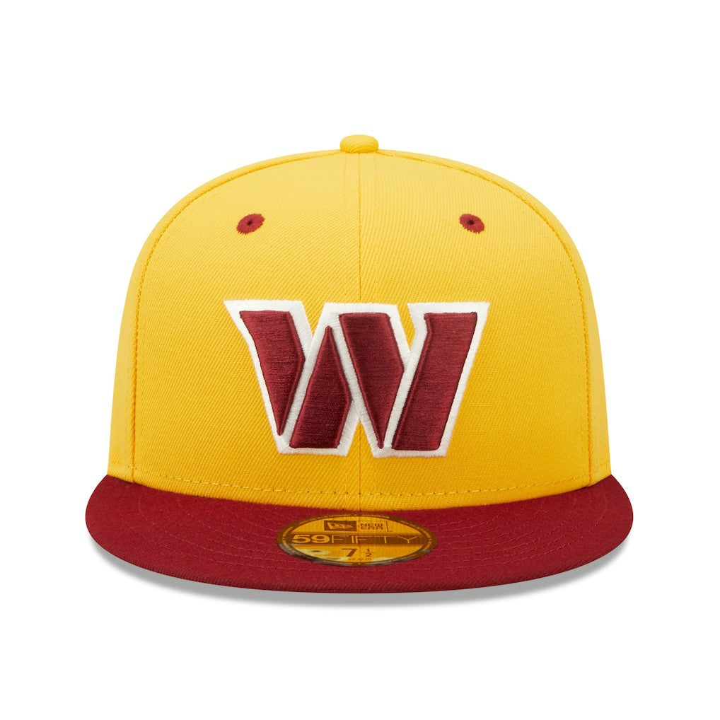 Washington Commanders New Era Flipside 2Tone 59FIFTY Fitted Hat Gold/Burgundy | NFL
