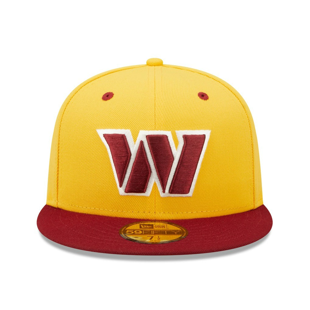 Washington Commanders New Era Flipside 2Tone 59FIFTY Fitted Hat Gold/Burgundy | NFL