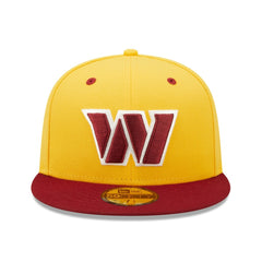 Washington Commanders New Era Flipside 2Tone 59FIFTY Fitted Hat Gold/Burgundy | NFL