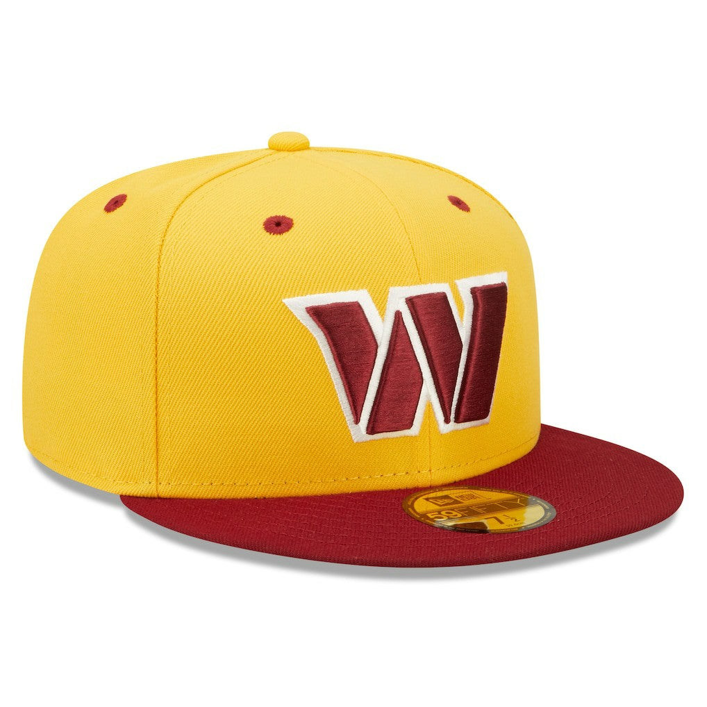 Washington Commanders New Era Flipside 2Tone 59FIFTY Fitted Hat Gold/Burgundy | NFL