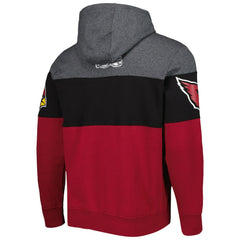 Arizona Cardinals Starter Extreme Pullover Hoodie Heather Charcoal/Cardinal | NFL
