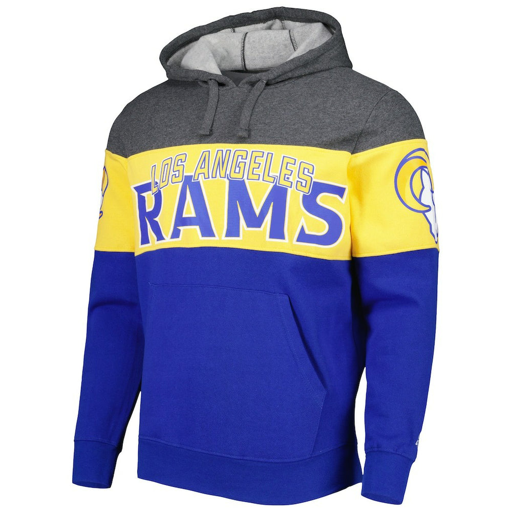 Los Angeles Rams Starter Extreme Pullover Hoodie Heather Charcoal/Royal | NFL
