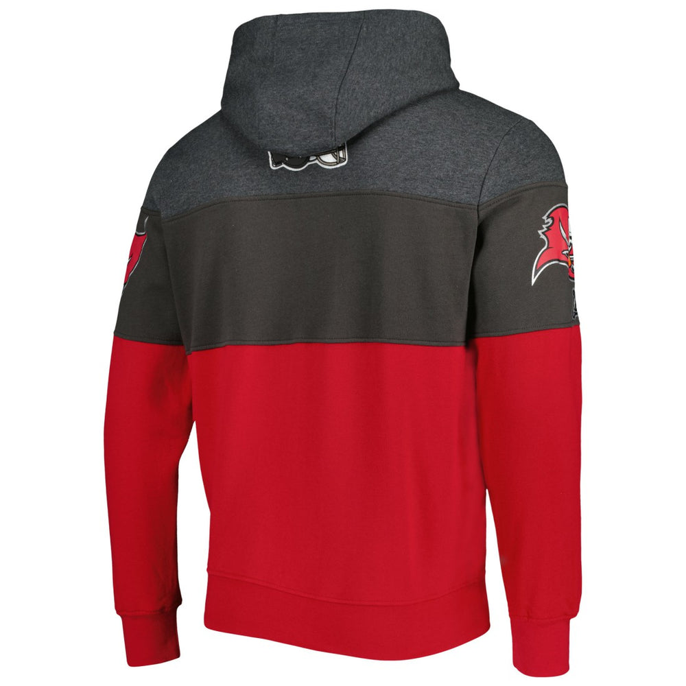 Tampa Bay Buccaneers Starter Extreme Pullover Hoodie Heather Charcoal/Red | NFL