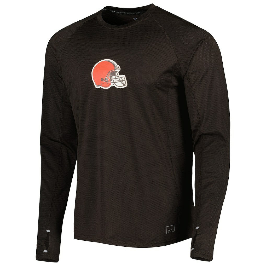 Cleveland Browns MSX by Michael Strahan Interval Long Sleeve Raglan T-Shirt Brown | NFL