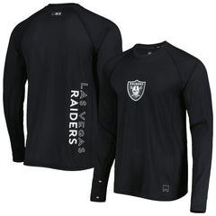 Las Vegas Raiders MSX by Michael Strahan Interval Long Sleeve Raglan T-Shirt Black | NFL