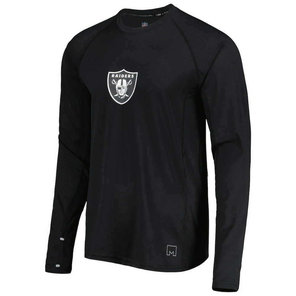 Las Vegas Raiders MSX by Michael Strahan Interval Long Sleeve Raglan T-Shirt Black | NFL