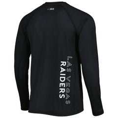 Las Vegas Raiders MSX by Michael Strahan Interval Long Sleeve Raglan T-Shirt Black | NFL