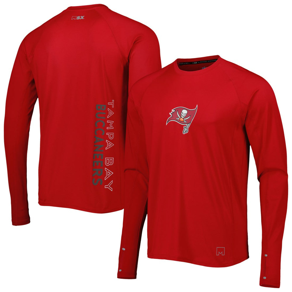 Tampa Bay Buccaneers MSX by Michael Strahan Interval Long Sleeve Raglan T-Shirt Red | NFL