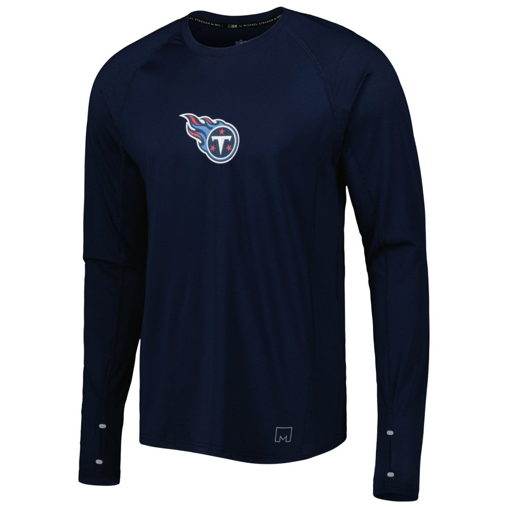 Tennessee Titans MSX by Michael Strahan Interval Long Sleeve Raglan T-Shirt Navy | NFL