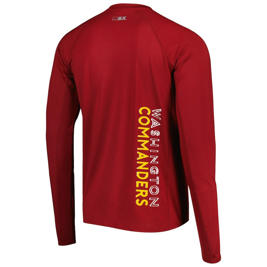 Washington Commanders MSX by Michael Strahan Interval Long Sleeve Raglan T-Shirt Burgundy | NFL