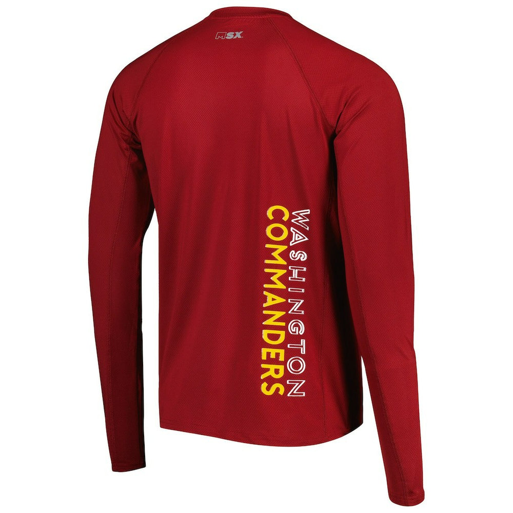 Washington Commanders MSX by Michael Strahan Interval Long Sleeve Raglan T-Shirt Burgundy | NFL